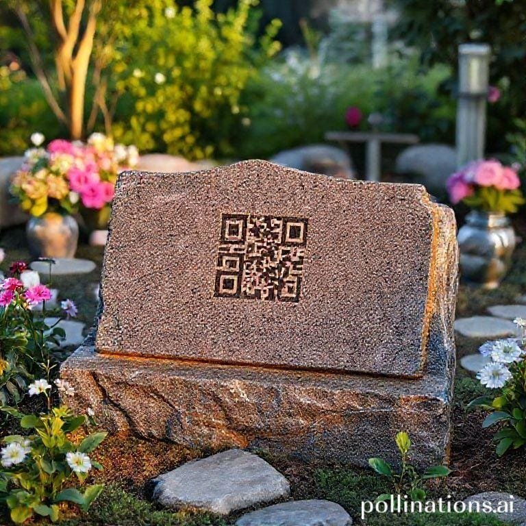 Thiết kế bia tưởng niệm độc đáo với mã QR